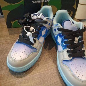 BAPE Gradient Blue All-match Sports Casual Shoes Meteor Shoes